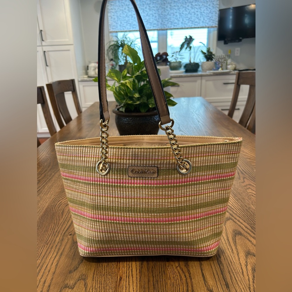 Calvin Klein Multicolor Striped Tote